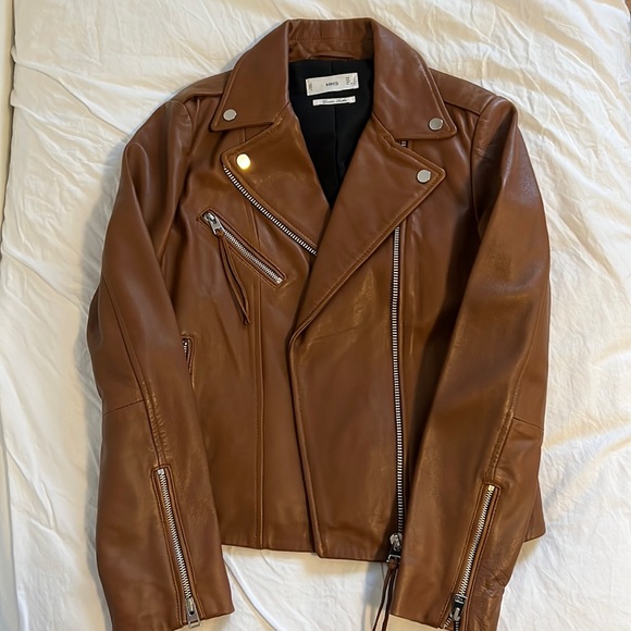 Mango Real Leather Jacket - Picture 3 of 8